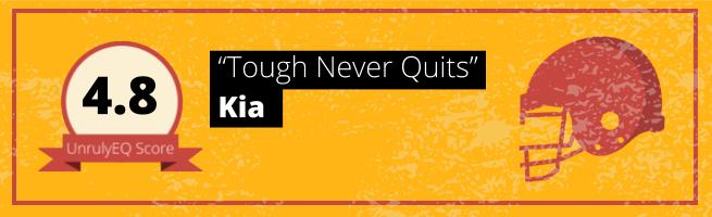 KIA - 'Tough Never Quits' - 4.8 EQ Score
